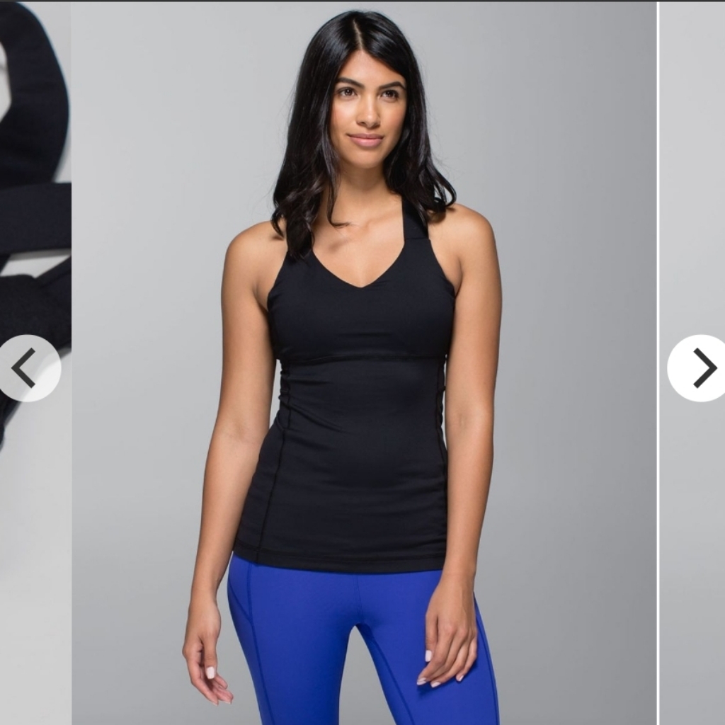 Lululemon Fitted Woman's Push Ur Limits Tank (Criss-Cross Back Straps) In Navy